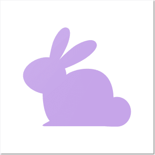 Pastel purple solid rabbit Posters and Art